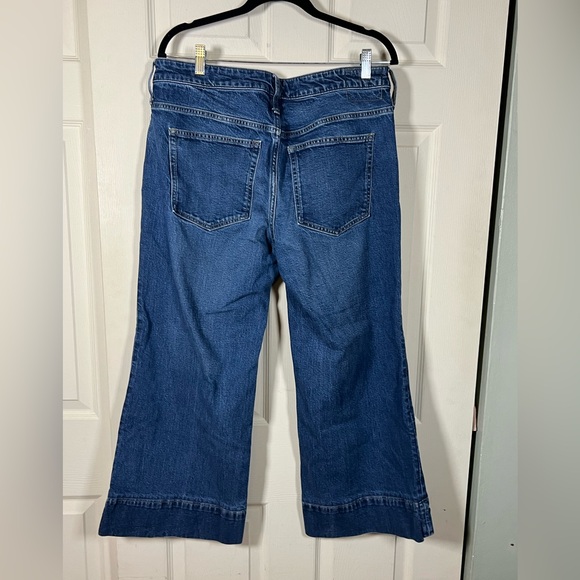 J.Crew Wide Leg Cropped Blue Jeans - Picture 5 of 6